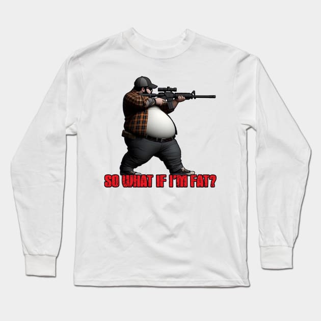 Tactical Fatman Power Long Sleeve T-Shirt by Rawlifegraphic